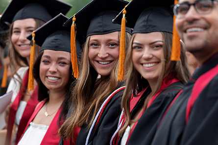 Students at graduation.